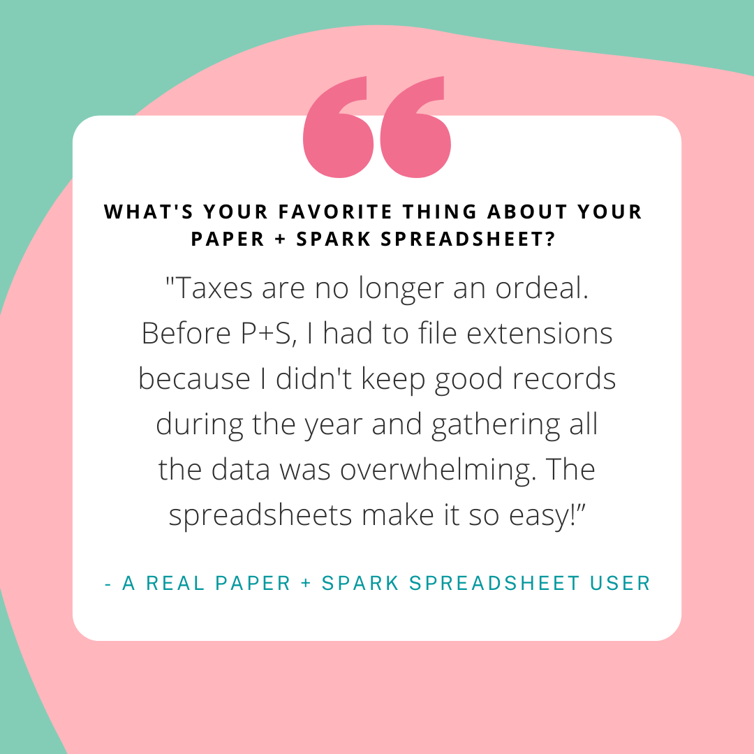 paper and spark bookkeeping