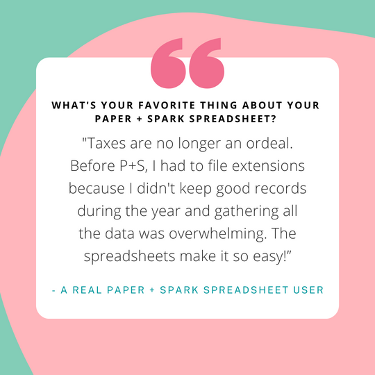 paper and spark bookkeeping