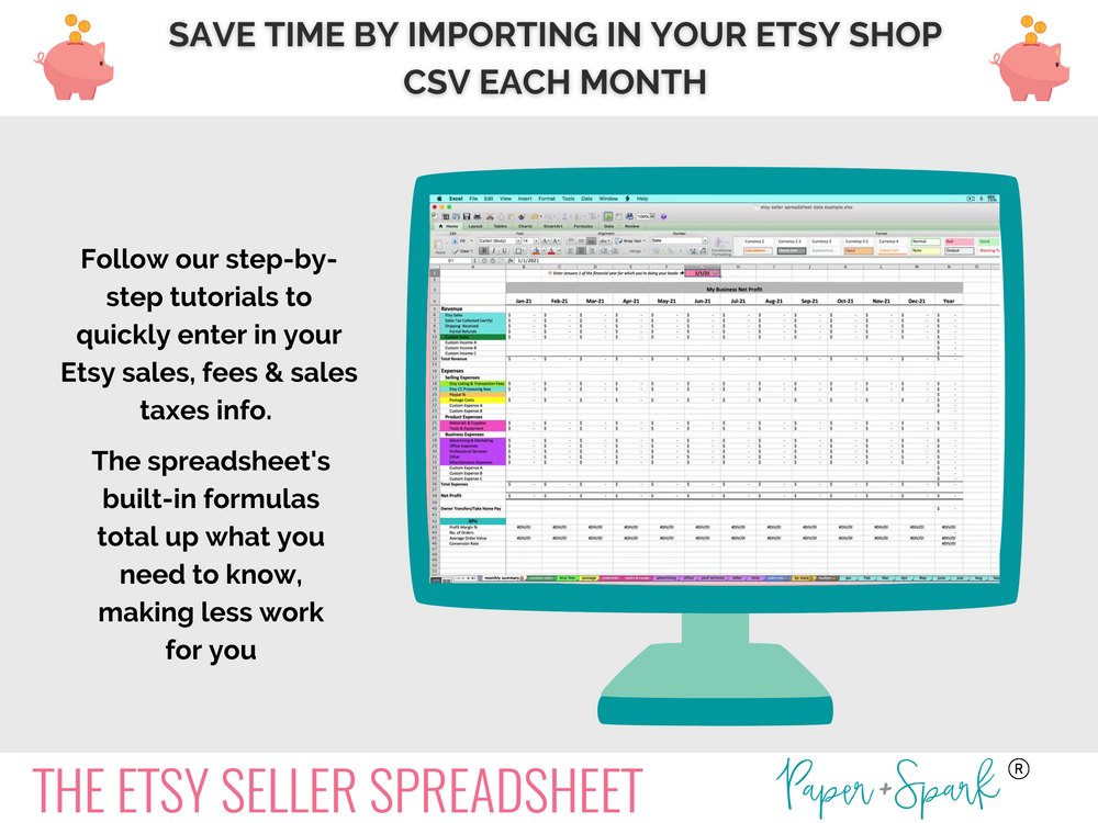 Etsy Seller Spreadsheet