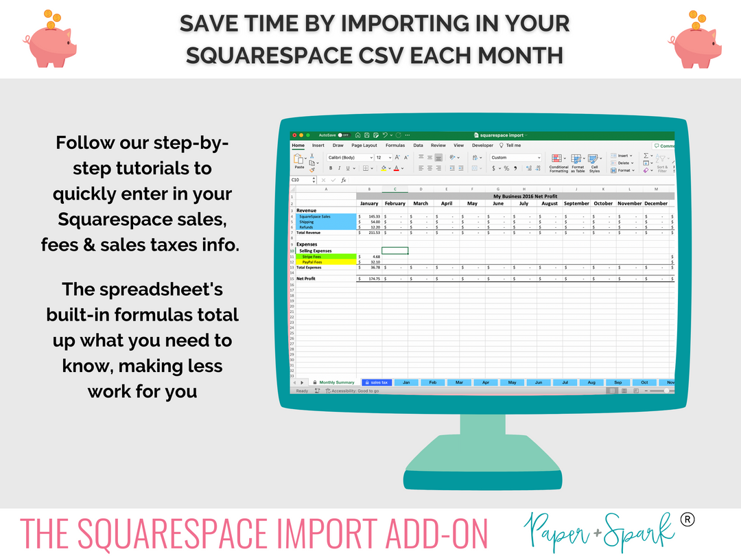 Squarespace spreadsheet