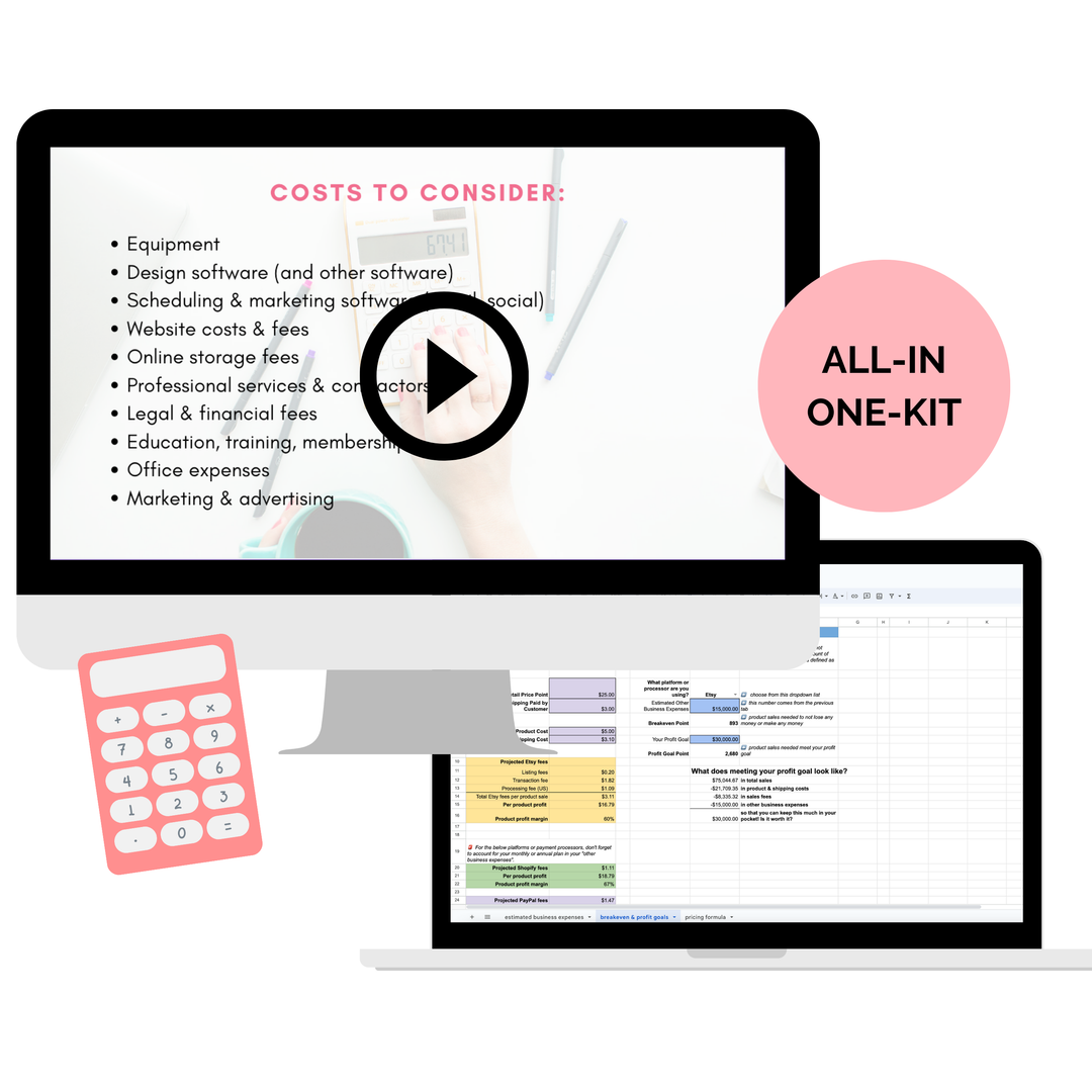 The Profitable Digital Products Kit (with plug & play pricing calculator)