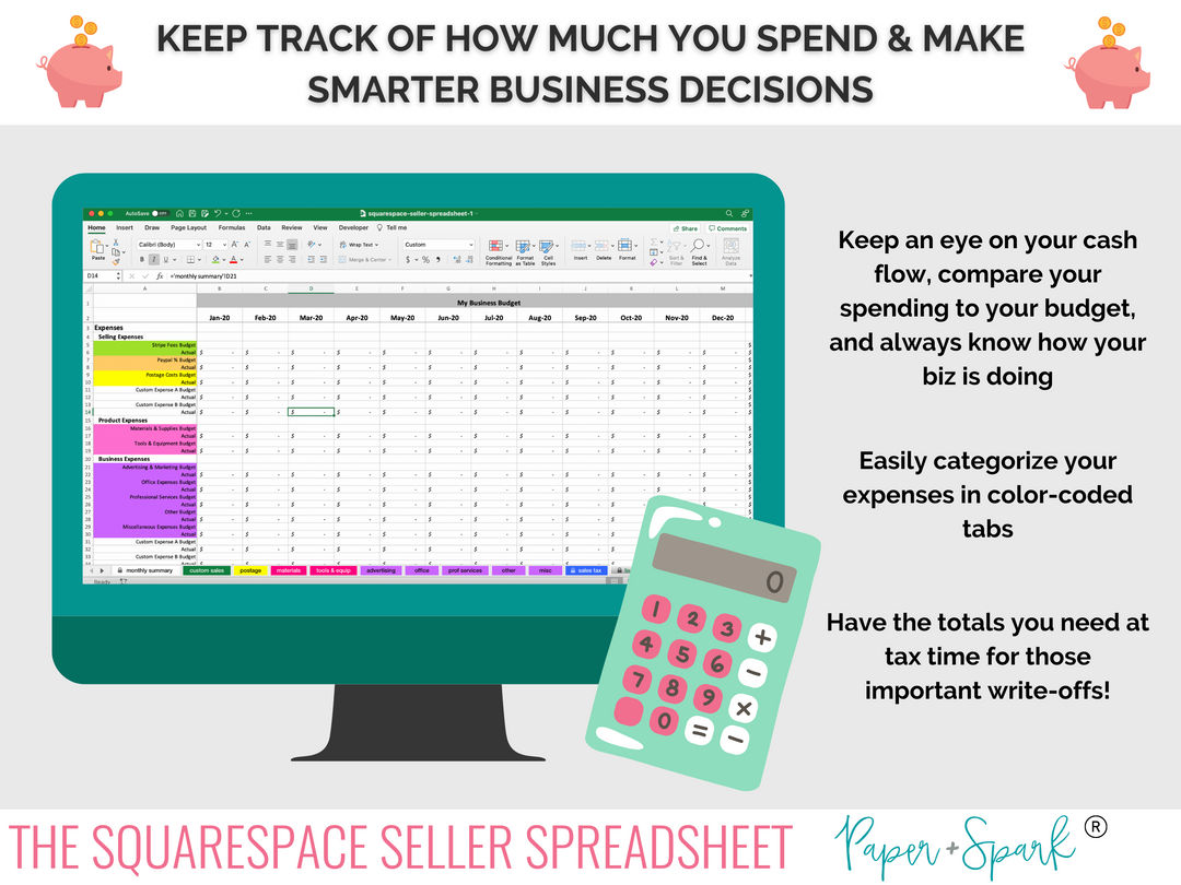 squarespace finance budget