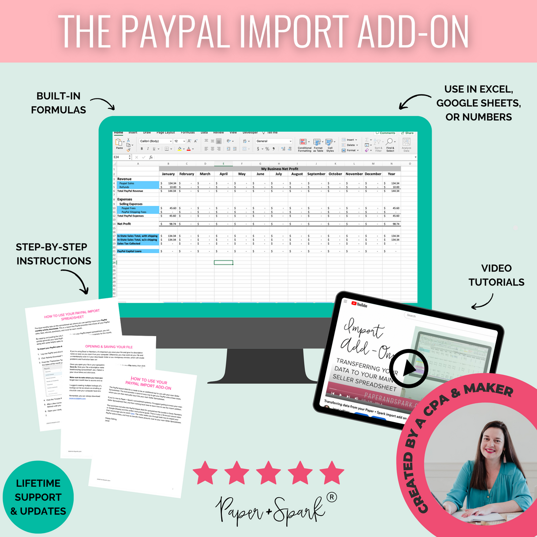 tracking PayPal sales and fees