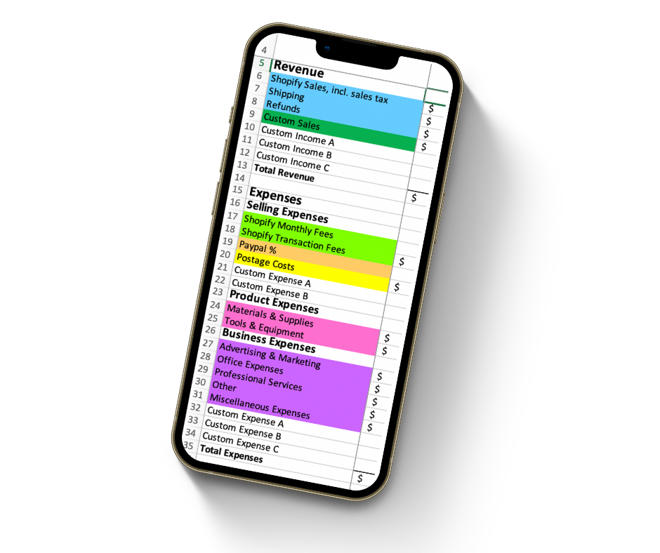 shopify sales tracking template
