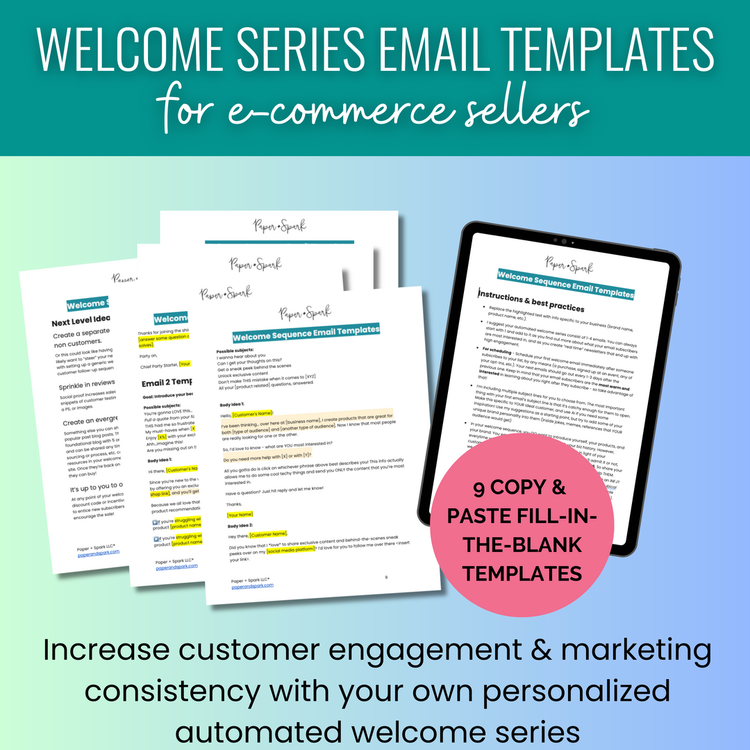 welcome series templates