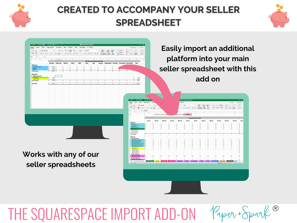 Squarespace bookkeeping template