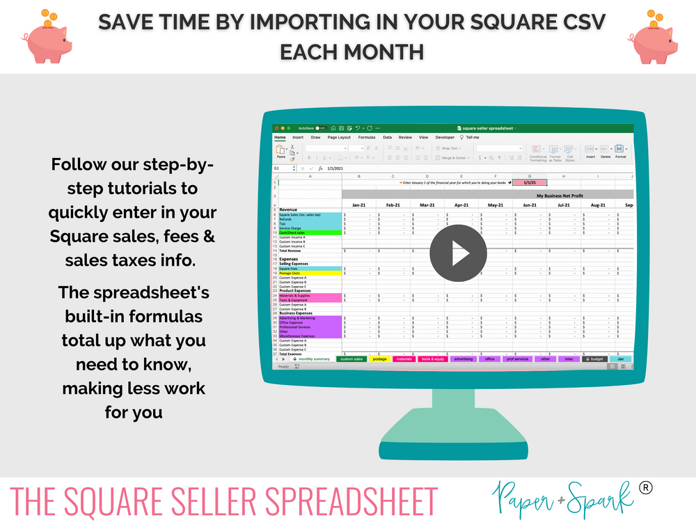 square sales template
