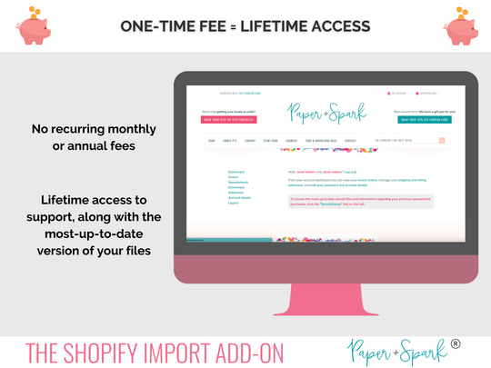 Shopify import add-on