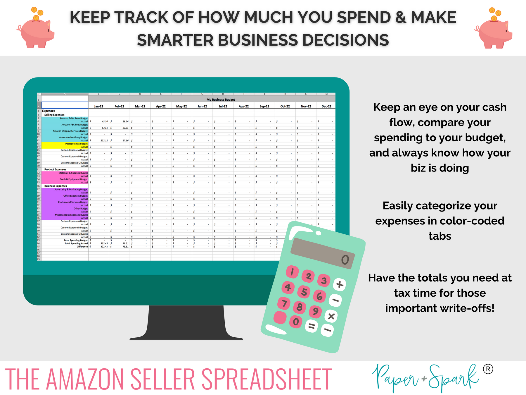 Amazon Seller Spreadsheet – Paper and Spark