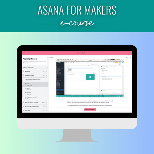 asana for creative makers course
