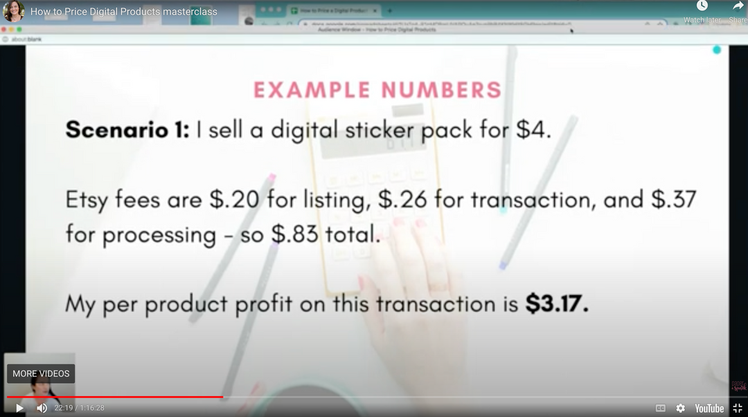 digital products pricing calculator