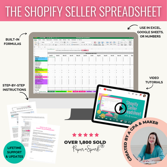 shopify bookkeeping template