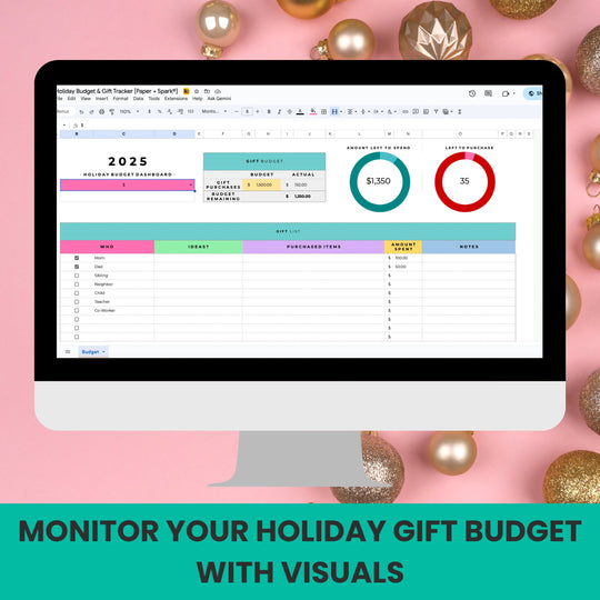 Holiday Personal Finances Budget & Gift Checklist